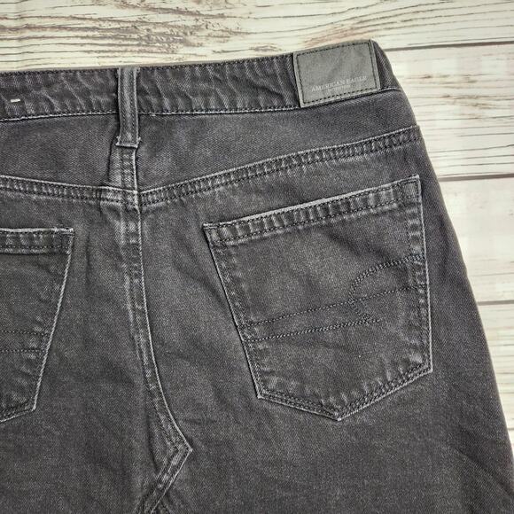 American Eagle Women's Black Denim Skirt Raw Hem Size 4 Mini Casual - Picture 3 of 6